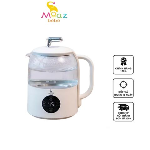 Bình Đun Nước Mini Moaz BéBé MB-099 600ml - Màn Hình Cảm Ứng, Tính Năng Khử Clo, Giữ Nhiệt Đến 48 Giờ, Dung Tích Lớn