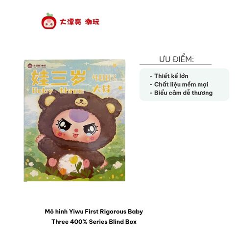 Mô Hình Yiwu First Rigorous Baby Three 400% - Bộ sưu tập Blind Box 12 thiết kế, Hình dáng Chi tiết, Quà tặng độc đáo