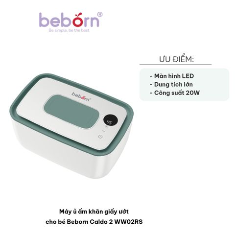 Máy ủ ấm khăn giấy ướt cho bé Beborn Caldo 2 WW02RS