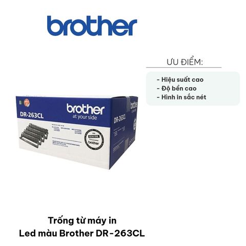Trống từ máy in LED màu Brother DR-263CL - Tương thích HL-L3230CDN, DCP-L3551CDW, MFC-L3750CDW, In tới 15,000 trang, Chất lượng cao
