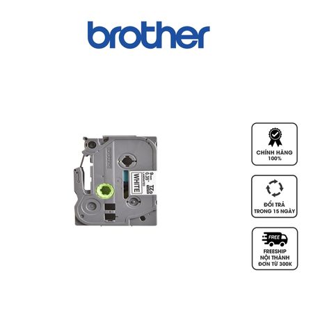 Nhãn in Brother TZe-221 9mm chữ đen trên nền trắng - Băng keo dính chắc cho máy P-touch chất lượng cao, dễ đọc, chịu nhiệt tốt