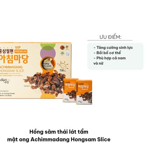 Hồng Sâm Thái Lát Tẩm Mật Ong Achimmadang 200g - Bổ Sung Sức Khỏe, Tăng Cường Đề Kháng, Giúp Làm Đẹp Da