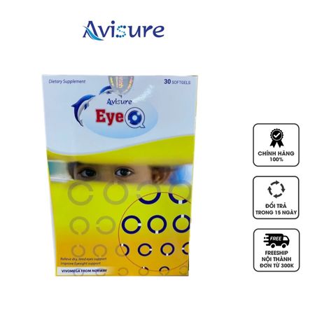 Viên uống bổ mắt Avisure EyeQ - Giải pháp tăng cường thị lực, giảm nhức mỏi cho người lớn và trẻ từ 6 tuổi, cực kỳ tiện lợi.