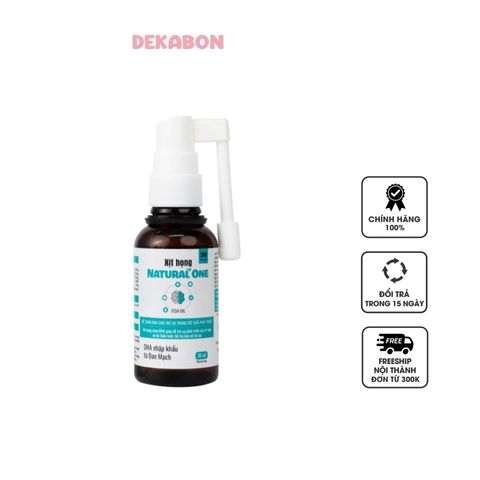 Xịt Họng Natural One DHA Dekabon 30ml - Hỗ Trợ Bổ Sung DHA và Nutrients Cho Trẻ Em, Phát Triển Thị Lực và Trí Não