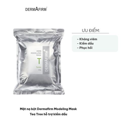Mặt Nạ Bột Dermafirm Modeling Mask Tea Tree - Hỗ Trợ Kiềm Dầu, Giảm Viêm, Phục Hồi Da Nhờn, 1000g