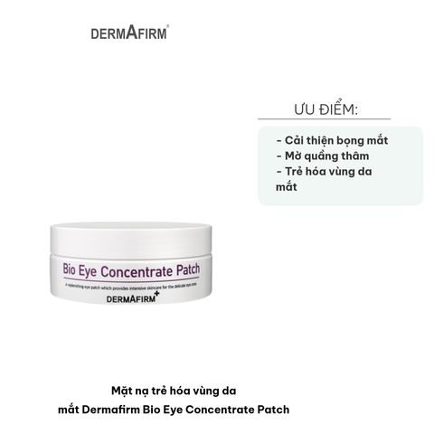 Mặt Nạ Trẻ Hóa Vùng Da Mắt Dermafirm Bio Eye Concentrate Patch - Cải Thiện Nếp Nhăn, Làm Sáng Quầng Thâm, Giảm Bọng Mắt 50 Miếng