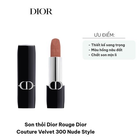 Son thỏi Dior Rouge Couture Velvet 300 - Hồng Đất Sang Trọng, Chất Son Mịn Lì, Bám Lâu, Dành Cho Mọi Tông Da 722995