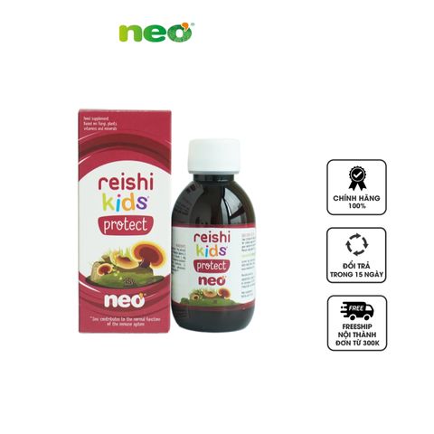 Siro Reishi Kids Protect - Tăng cường sức đề kháng cho trẻ từ 6 tháng tuổi, bổ sung Vitamin C và kẽm, hỗ trợ tiêu hóa hiệu quả
