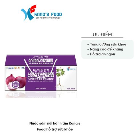 Nước Hồng Sâm Núi Hành Tím Kang's Food 100ml - Giúp Tăng Cường Sức Khỏe, Cải Thiện Đề Kháng và Ổn Định Huyết Áp