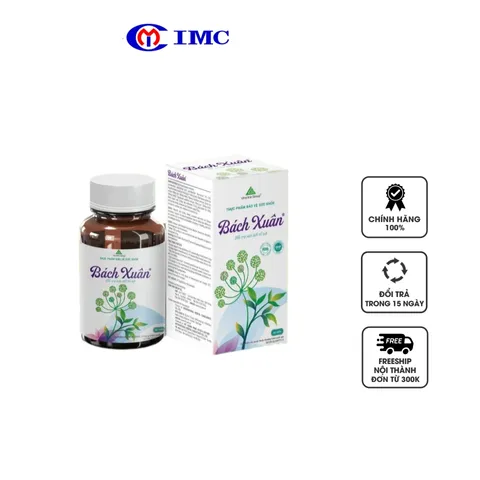 Viên uống Bách Xuân hỗ trợ cân bằng nội tiết tố nữ - Tăng cường sức khỏe và cải thiện tâm trạng cho phụ nữ trưởng thành, 60 viên
