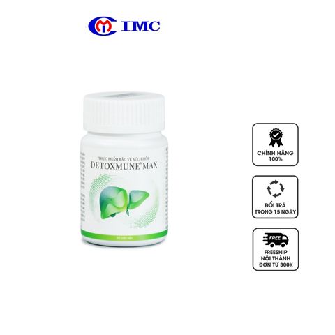 Viên uống hỗ trợ bổ gan Detoxmune Max - Tăng cường chức năng gan, thanh nhiệt, giải độc, bảo vệ sức khỏe - TPCN cho người lớn