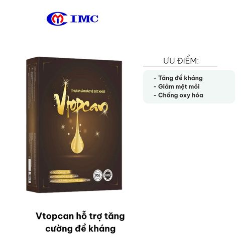 Vtopcan Hỗ Trợ Tăng Cường Đề Kháng - Vitamin & Khoáng Chất Giúp Tăng Cường Miễn Dịch, Phù Hợp Trẻ Từ 6 Tuổi Trở Lên & Người Lớn