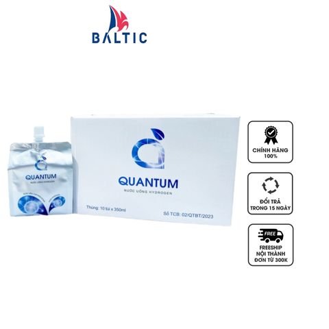 Nước Uống Hydrogen Quantum - Nước Ion Kiềm Giàu Hydrogen, Hỗ Trợ Cung Cấp Khoáng Chất, Giúp Trung Hòa Axit, Thải Độc Cho Cơ Thể