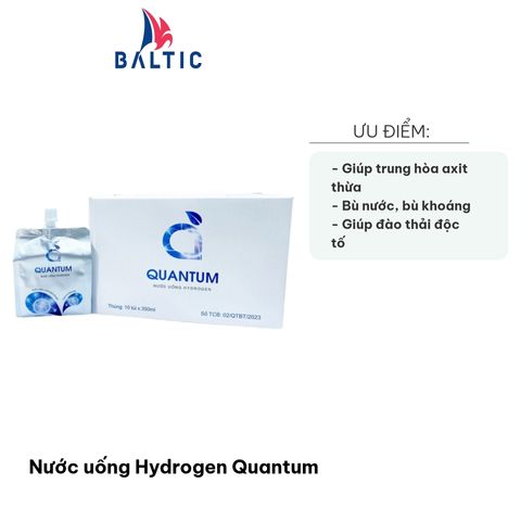 Nước Uống Hydrogen Quantum - Nước Ion Kiềm Giàu Hydrogen, Hỗ Trợ Cung Cấp Khoáng Chất, Giúp Trung Hòa Axit, Thải Độc Cho Cơ Thể