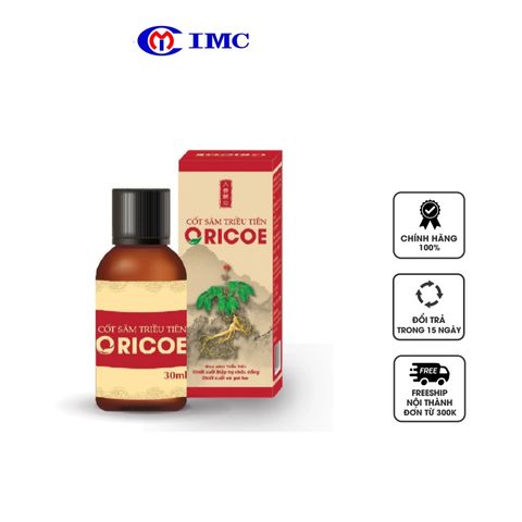 Cốt Sâm Triều Tiên Oricoe Dạng Nước 30ml - Hỗ Trợ Sức Khỏe Toàn Diện, Tăng Cường Sinh Lực Nam Giới, Giải Độc Gan