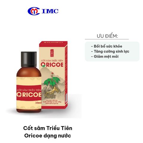 Cốt Sâm Triều Tiên Oricoe Dạng Nước 30ml - Hỗ Trợ Sức Khỏe Toàn Diện, Tăng Cường Sinh Lực Nam Giới, Giải Độc Gan