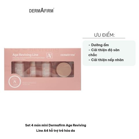 Set 4 Món Mini Dermafirm Age Reviving Line A4 - Bộ Chăm Sóc Da Trẻ Hóa, Dưỡng Ẩm Và Cải Thiện Độ Mịn Màng