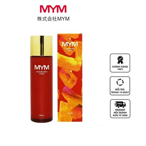Lotion MYM Lactobacillus Nhật Bản - Dưỡng ẩm, Se Khít Lỗ Chân Lông, Chống Nếp Nhăn, 120ml, Phù Hợp Với Da Khô và Xuất Hiện Nếp Nhăn