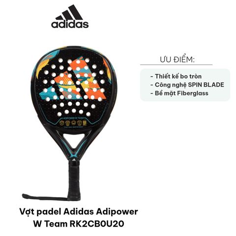 Vợt Padel Adidas Adipower W Team RK2CB0U20 - Thiết Kế Kiểm Soát, Công Nghệ Dual Exoeskeleton, Dành Cho Người Chơi Chuyên Nghiệp