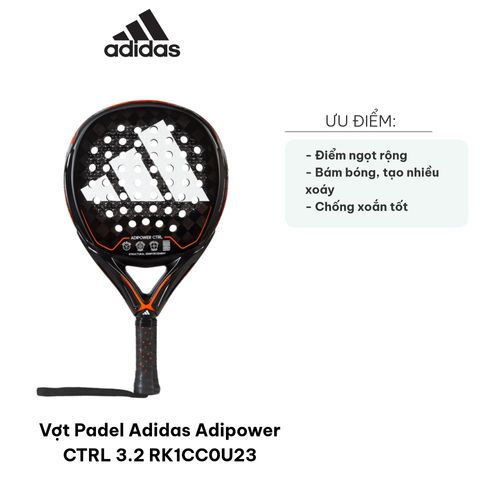 Vợt Padel Adidas Adipower CTRL 3.2 RK1CC0U23 - Công Nghệ Dual Exoskeleton, Cung Cấp Sức Mạnh và Kiểm Soát Tối Ưu cho Người Chơi Chuyên Nghiệp