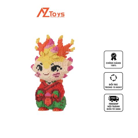 Mô hình lắp ráp rồng kimono đỏ 3D AZtoys - Đồ chơi sáng tạo cho trẻ em, trang trí nhà cửa, phát triển tư duy