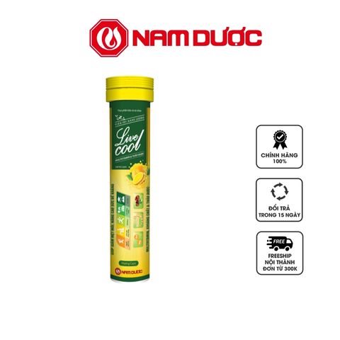 Viên Sủi Năng Lượng Livecool Hương Cam 16 Viên - Hỗ Trợ Giảm Mệt Mỏi, Bổ Sung Vitamin Nhóm B, Giúp Tăng Cường Tập Trung