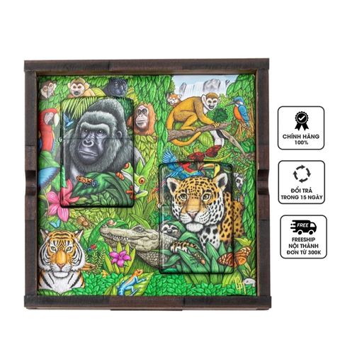 Set Bật Lửa Zippo 49347 Kỷ Niệm 25 Năm Bí Ẩn Rừng Xanh - Hộp Gỗ Sang Trọng, Hoa Văn Dạ Quang Sống Động
