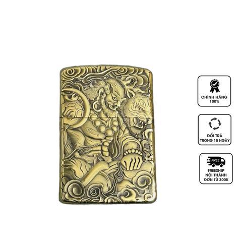 Bật Lửa Zippo La Hán Phật Giáo Hàng Long Phục Hổ ZPC4188 - Khắc 3D Độc Đáo, Quà Tặng Ý Nghĩa, Văn Hóa Phương Đông