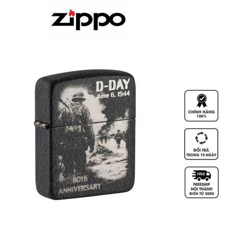 Bật lửa Zippo 46261 D-DAY Kỷ Niệm 80 Năm - Phiên Bản Giới Hạn Đặc Biệt Cho Người Sưu Tập Quân Sự
