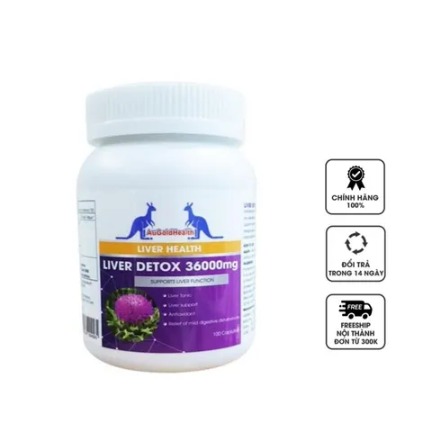 Viên uống Liver Detox Augoldhealth 36000mg hỗ trợ thải độc gan