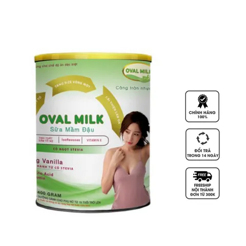 Sữa mầm đậu nành Oval Milk hỗ trợ cải thiện vòng 1
