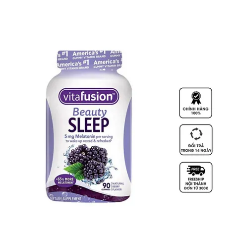 Kẹo dẻo ngủ ngon Vitafusion Beauty Sleep Gummies