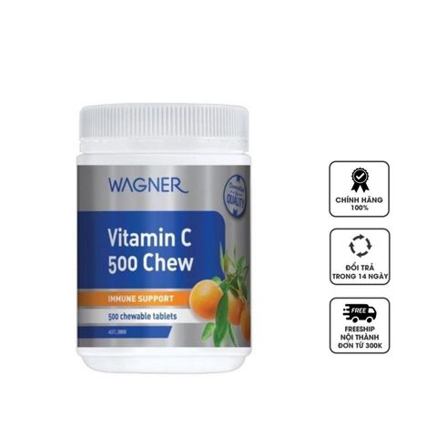 Viên nhai bổ sung vitamin C 500 Chew Wagner