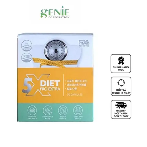 Viên Uống Hỗ Trợ Giảm Cân Genie x5 Diet Pro Extra Hàn Quốc