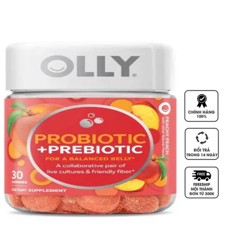 Kẹo bổ sung lợi khuẩn Probiotic + Prebiotic Olly của Mỹ