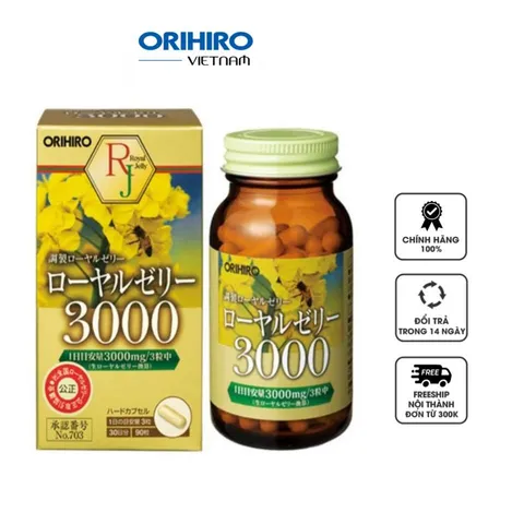 Sữa ong chúa Orihiro Royal Jelly 3000mg Nhật Bản