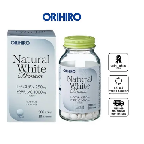 Viên uống hỗ trợ trắng da Natural White Premium Orihiro Nhật Bản