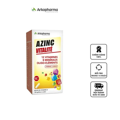 Viên bố sung vitamin tổng hợp Arkopharma Azinc Vitalité của Pháp