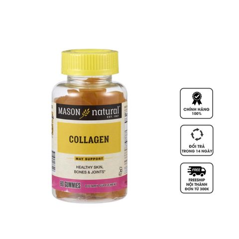 Kẹo Collagen Mason Natural hỗ trợ xương khớp, đẹp da của Mỹ