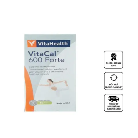 Viên uống canxi VitaHealth VitaCal hỗ trợ xương chắc khỏe