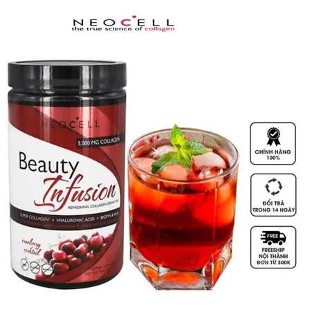 Bột Neocell Collagen Beauty Infusion 5000mg Hương Mạn Việt Quất Cranberry