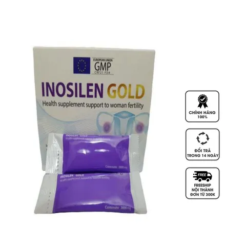 Gói uống Inosilen Gold hỗ trợ sức khỏe buồng trứng