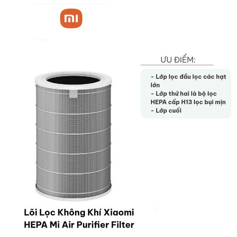 Lõi Lọc Không Khí HEPA Xiaomi Mi Air Purifier - Bộ Lọc Bụi Mịn Cho Máy Lọc 2, 2S, 3, Pro, Lắp Đặt Dễ Dàng, Chất Lượng Cao