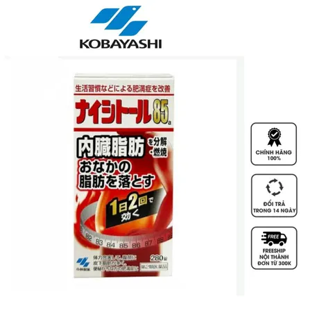 Viên uống hỗ trợ cải thiện mỡ bụng Naishitoru 85 Kobayashi Nhật Bản