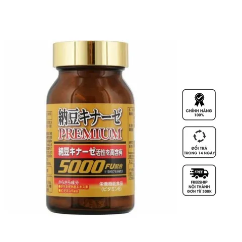 Viên uống Nattokinase Premium 5000FU Nhật Bản