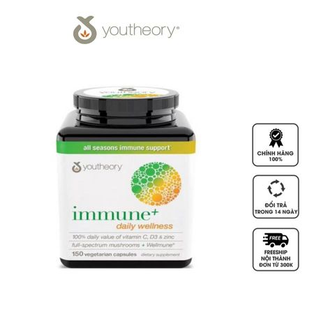 Viên uống Youtheory Immune+ hỗ trợ tăng cường hệ miễn dịch