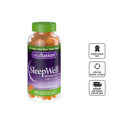 Kẹo dẻo hỗ trợ ngủ ngon Vitafusion SleepWell của Mỹ