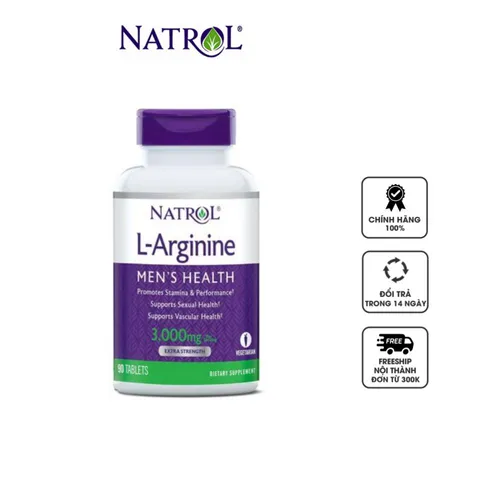 L-Arginine 3000 mg - Viên uống dành cho nam giới của Mỹ