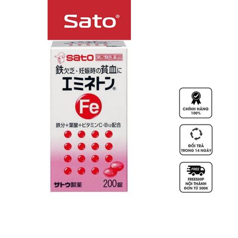Viên uống hỗ trợ bổ máu Sato Nhật Bản chính hãng