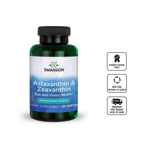 Viên uống hỗ trợ bảo vệ thị lực Swanson Ultra Astaxanthin & Zeaxanthin